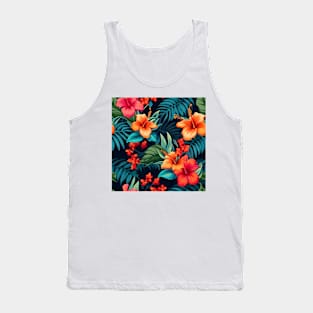 Tropical Flowers Pattern 5 Tank Top